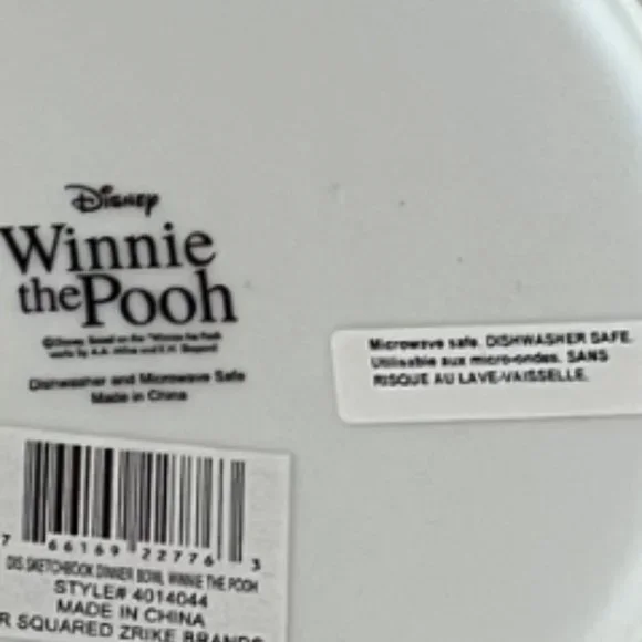 NEW! Disney Classic Winnie The Pooh Sketchbook Bowl, Dish - Picture 9 of 11